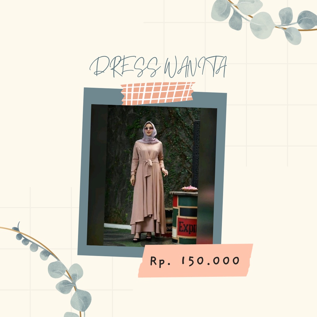 dress wanita delana - baju wanita aluna - aluna dress