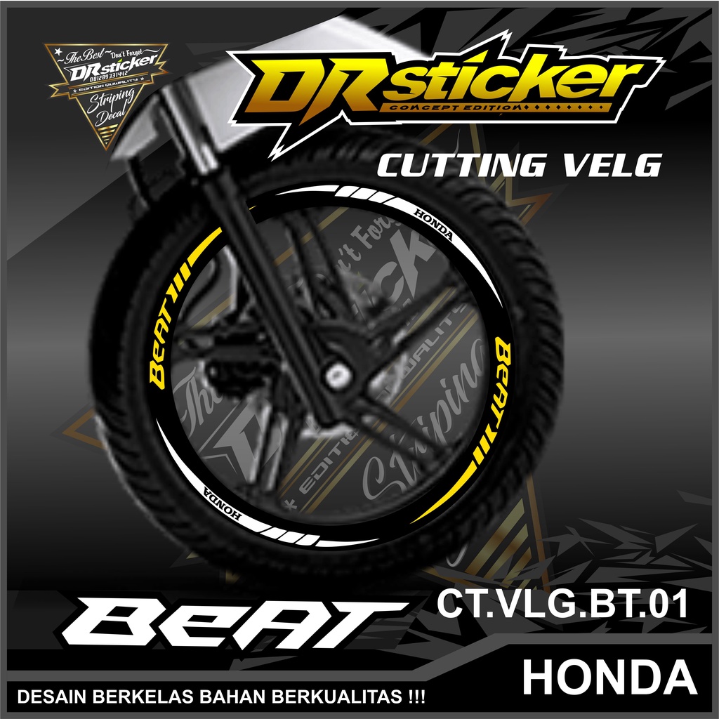 Sticker Cutting Velg Beat Fi,Street,delux 2020 Sticker Velg Beat Fi