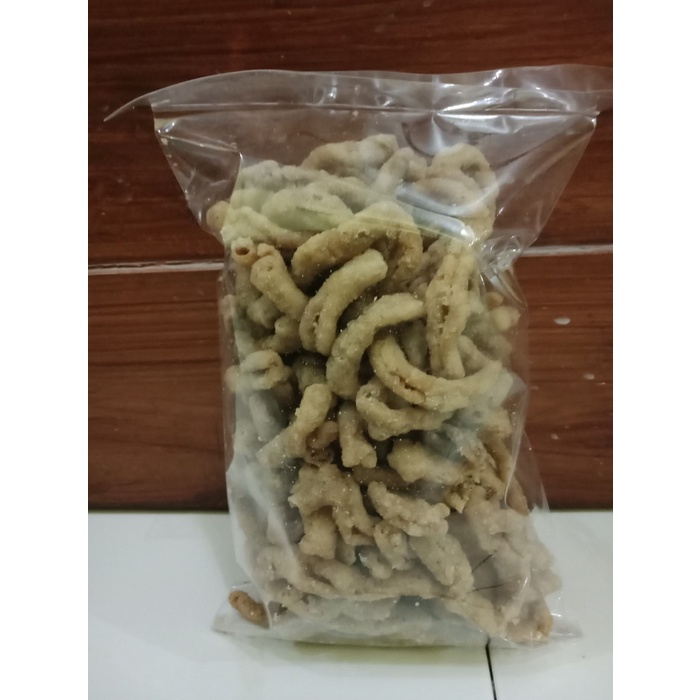 

Keripik Usus Ayam Tepung 250 gram, kripik seperempat kg