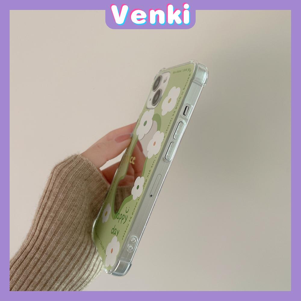 iPhone Case Acrylic HD Makeup Mirror Airbag Shockproof Protection Camera Green Tulip Flowers Compatible For iPhone 11 iPhone 13 Pro Max iPhone 12 Pro Max iPhone 7 Plus iPhone xr