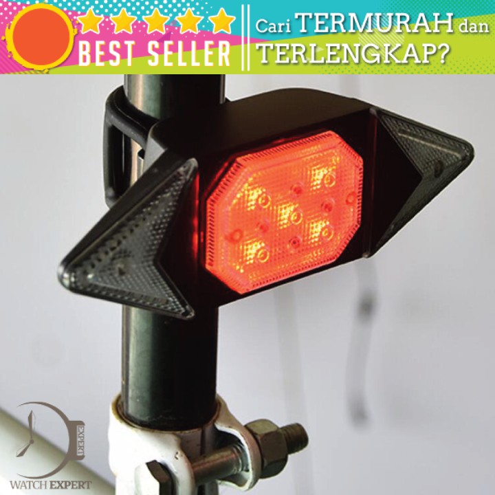 BAYAR DI TEMPAT Backlamp Lampu Sepeda Tail Light LED Automatic Direction Indicator USB Rechargeable