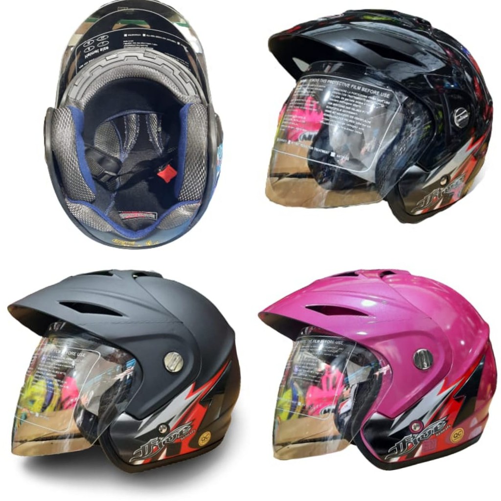 Helm TGP JP5 Polos Ukuran XL fit XXL/Helm Besar/Helm Dewasa Murah/Helm SNI