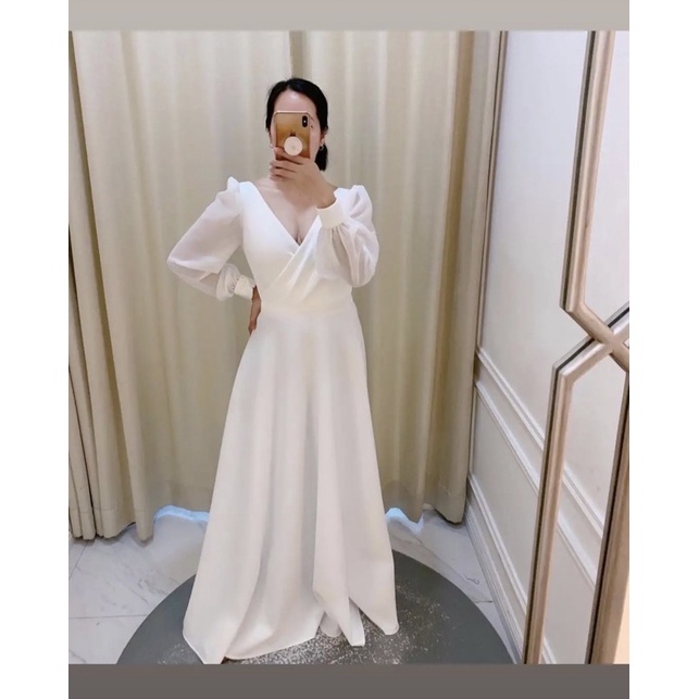 Long Dress V/DressParty/ Gaun wanita/Gaun panjang