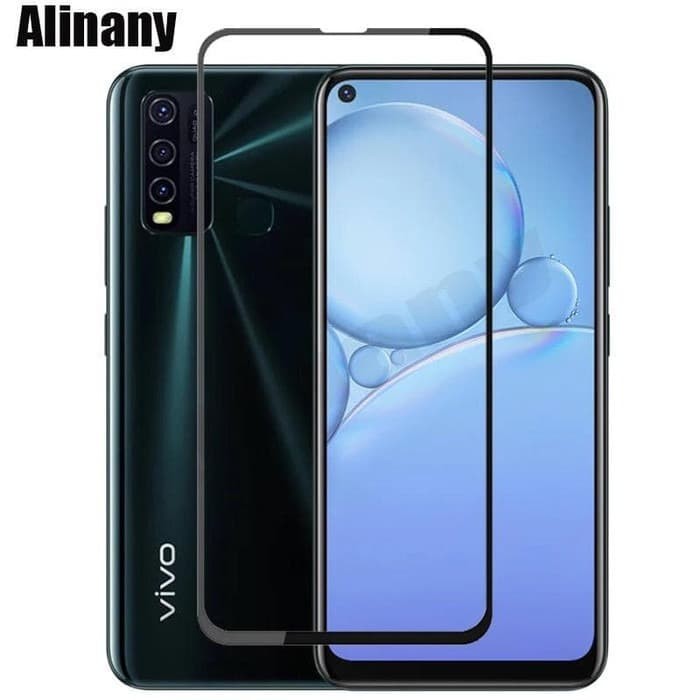 TEMPERED GLASS FULL LEM 9D 5D VIVO Y30 - Y50 - FULL  HD COVER SCREEN GUARD