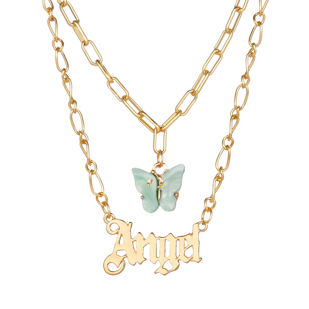 Kalung Kupu-kupu Lover Babygirl Honey Angel Butterfly Necklace Color Aksesoris Wanita
