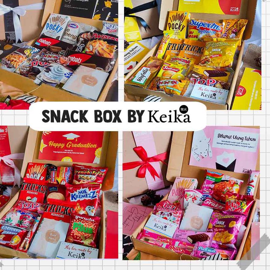 

TERLARIS Snack Box 2 | Hampers Gift Ultah Kado Cewek Cowok Warna Hitam Pink Merah Snackbox Parcel Ul