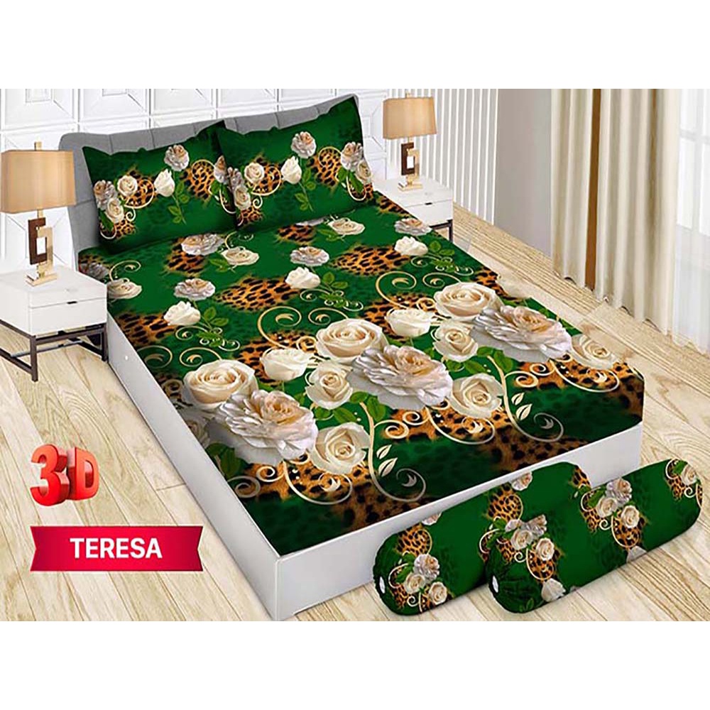 Sprei Bonita 3D Bantal 4 King 180x200 cm Motif Teresa