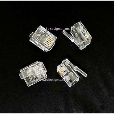 2 Pack PLUG RJ-12 6P6C 6 Pin (isi20pcs)