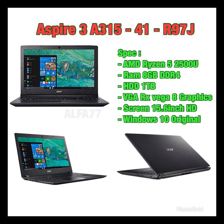 MURAH Laptop Gaming Acer Aspire A315 AMD Ryzen 5 2500U | 8GB | 1TB | VEGA 8 SPECIAL