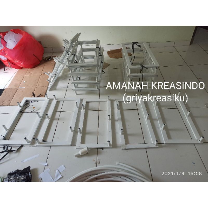 STANDING/TATAKAN/DUDUKAN LAMPU DEKORASI PIPA ELASTIS