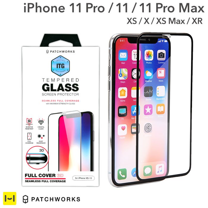 Patchworks ITG 3D Full Cover Tempered Glass IPhone X/XS/Iphone 11 Pro