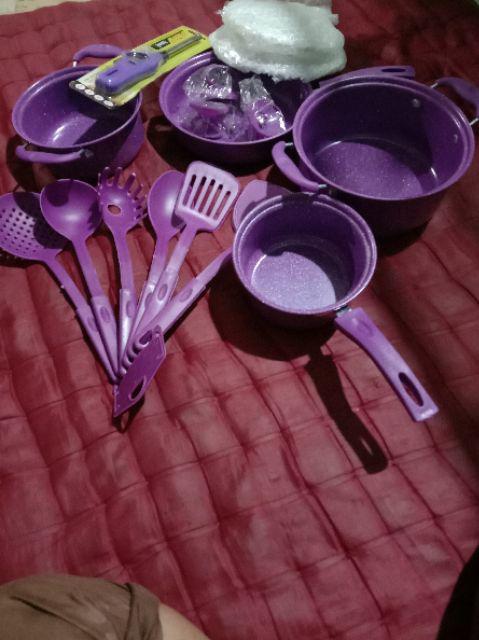 Panci Set 13 Pcs Tri J Bahan Marble Bergaransi