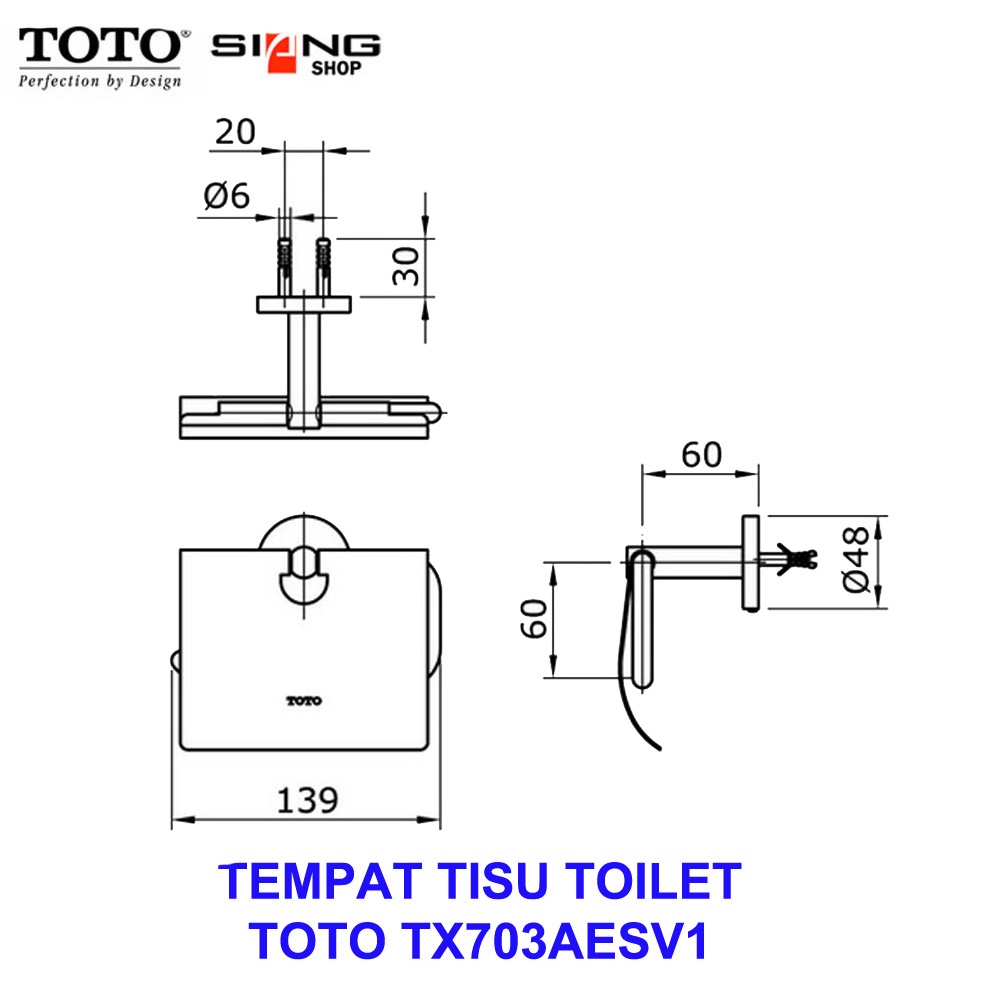 Tempat Tisu Toilet TOTO TX703AESV1