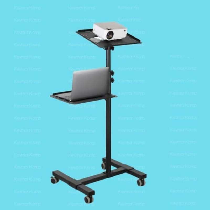 standing roda projector atau laptop bisa geser dan dorong