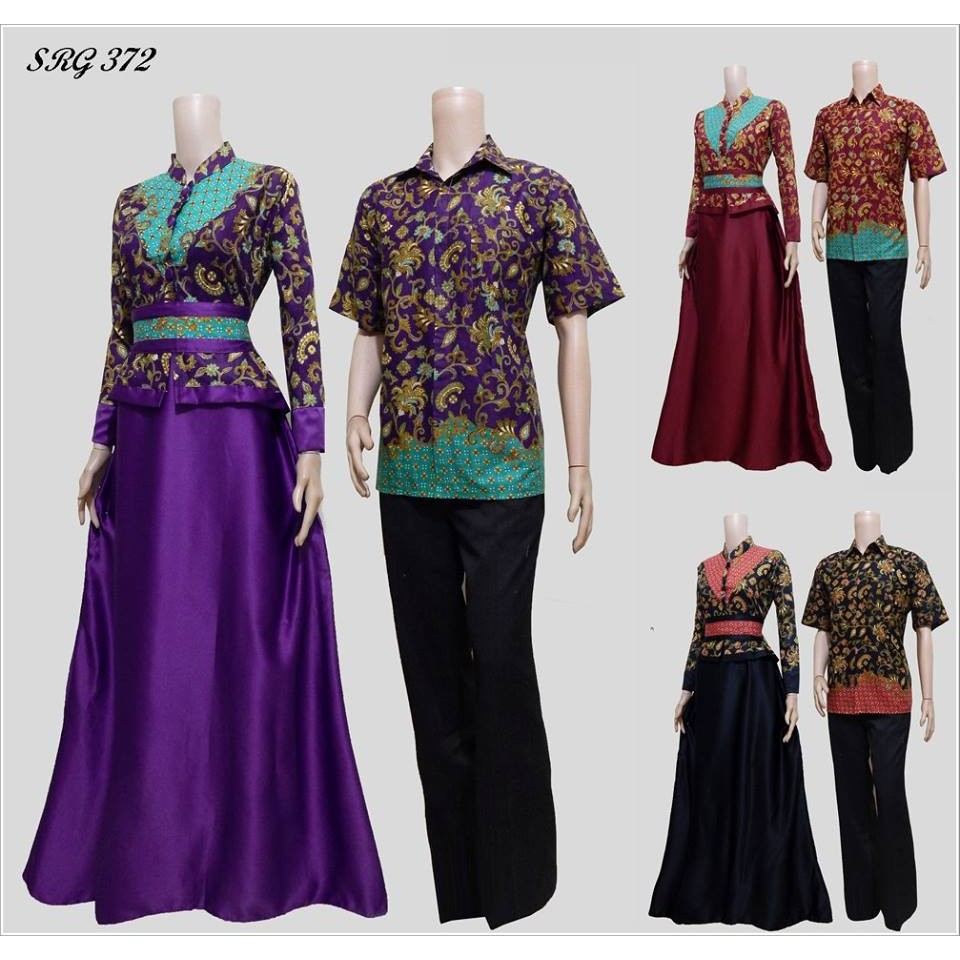 SRG 372 Sarimbit Long Dress Batik etnik indonesia halter turtle neck