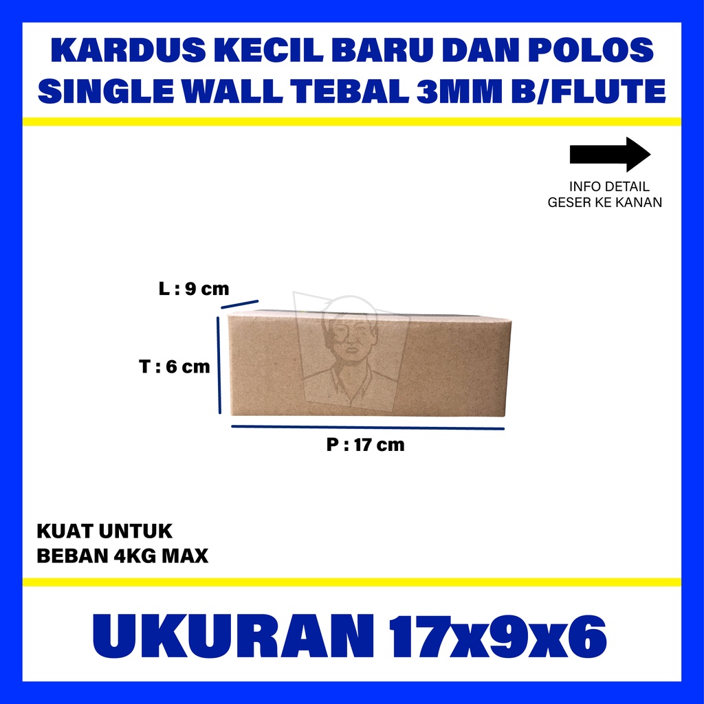 

Kardus Polos Box Karton Packing Murah UK 17 x 9 x 6