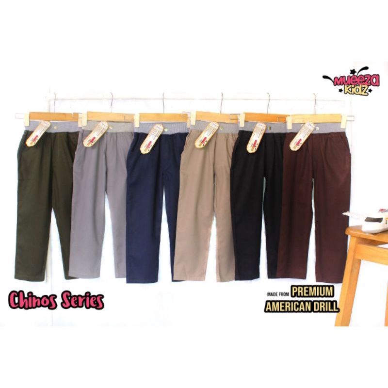 CELANA CHINOS ANAK DAN DEWASA BY MUEEZA KIDS | CELANA PANJANG ANAK BAHAN AMERICAN DRILL