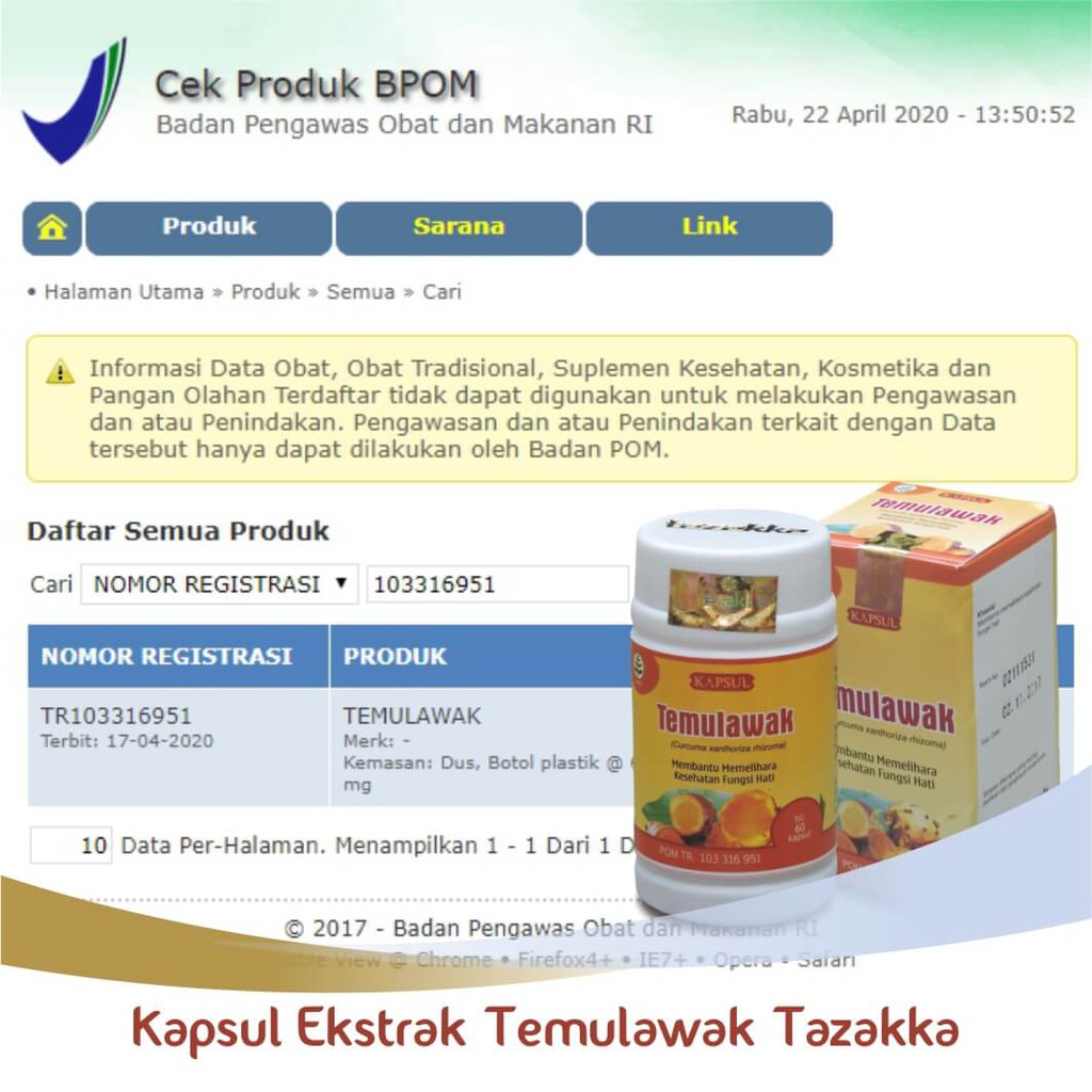 ORIGINAL - 𝐄𝐊𝐒𝐓𝐑𝐀𝐊 𝐓𝐄𝐌𝐔𝐋𝐀𝐖𝐀𝐊 Kapsul - Curcuma xanthorrhiza  Atasi Masalah Pencernaan Obat Antiradang