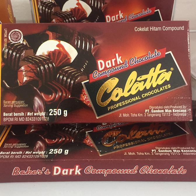 

31.87-Kue- Colatta Dark Chocolate Compound 250Gr -Terlengkap-Termurah-Dijamin.
