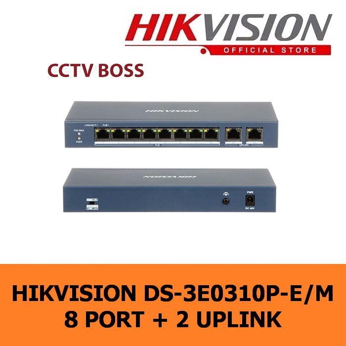 POE SWITCH HIKVISION DS-3E0310P-E/M 8 PORT + 2 UPLINK