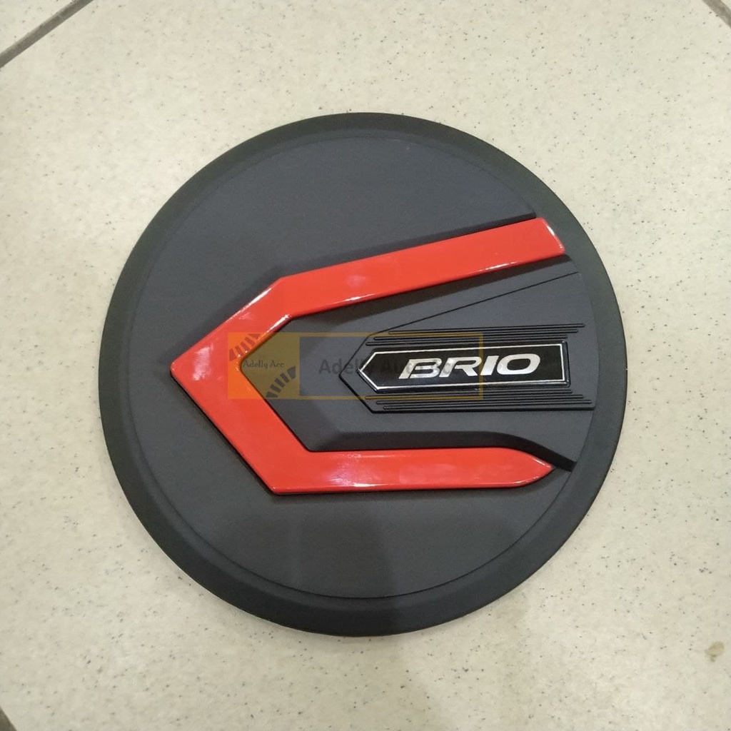 Tutup Tangki Bensin Tank Cover Redline Mobil Honda Brio Warna Merah Hitam Doff