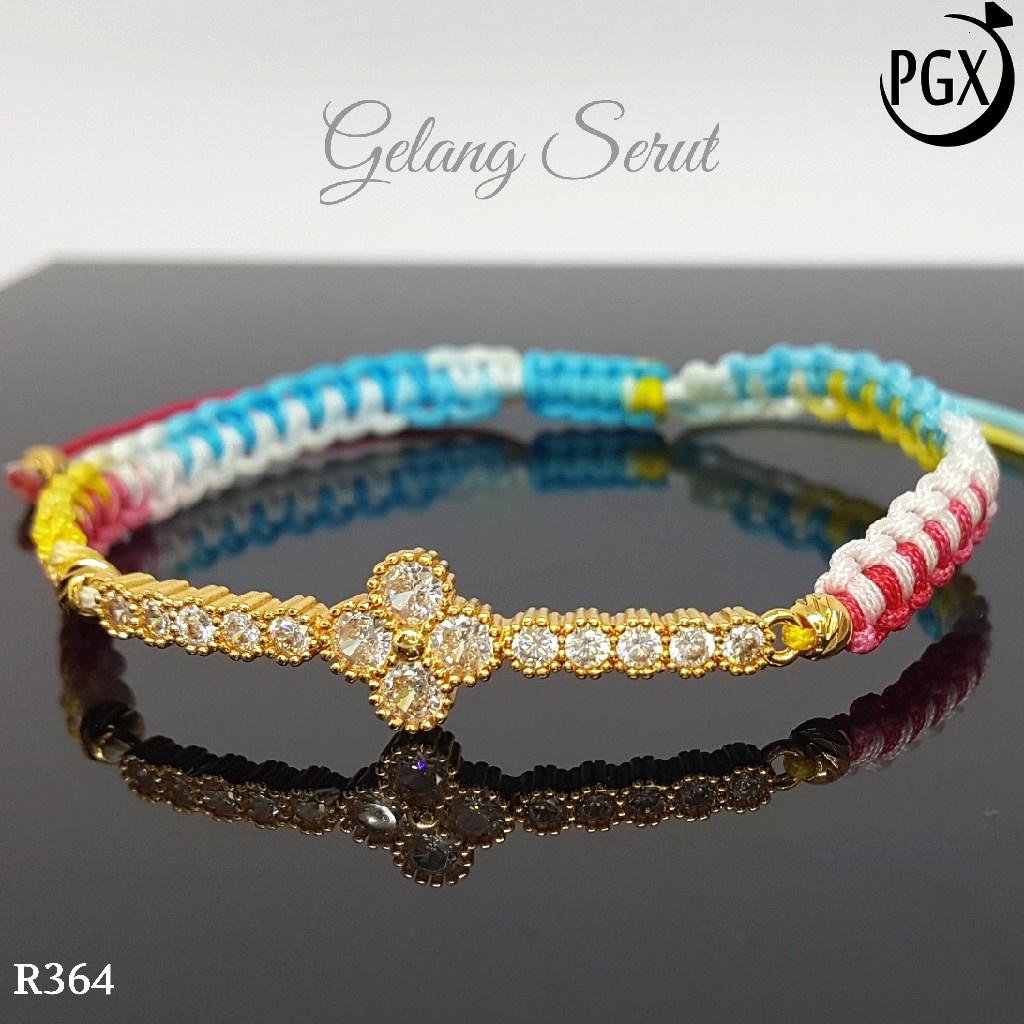 PGX Gelang Serut Xuping Wanita Perhiasan Lapis Emas Aksesoris Fashion Premium R364