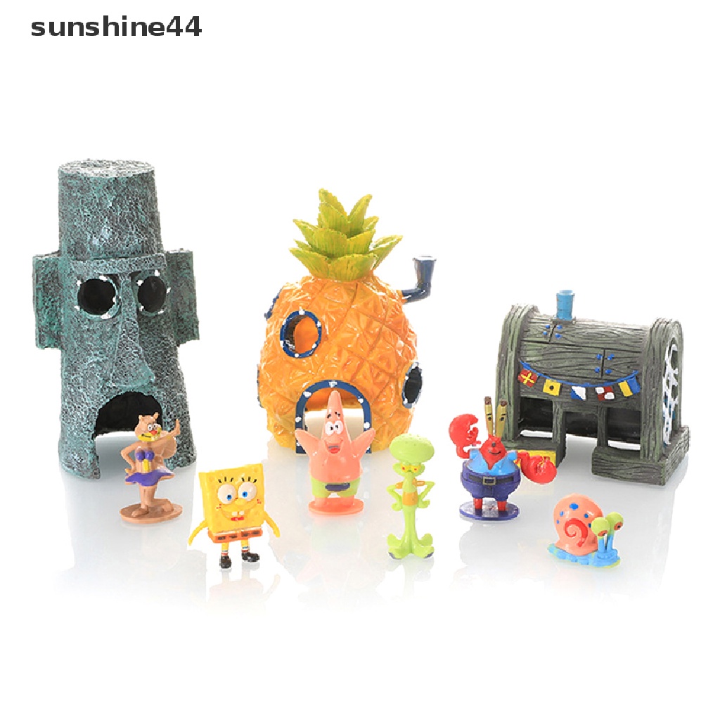 Sunshine Miniatur Rumah Nanas Bahan Resin Untuk Dekorasi Akuarium