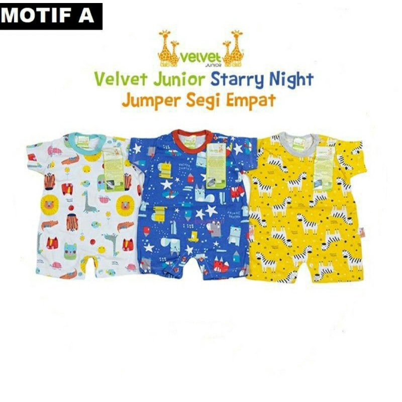 VELVET Junior Jumper / Romper Newborn Baju Kodok Romper Bayi Baju Bayi Terusan