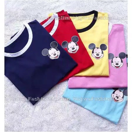 KAOS MICKEY MOUSE RINGER TEE TSHIRT TUMBLR PAKAIAN WANITA MURAH