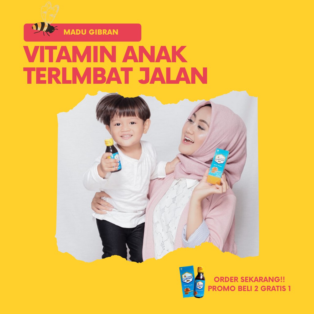 VITAMIN ANAK TERLAMBAT JALAN | MADU GIBRAN | MADU ANAK GIBRAN | VITAMIN OTAK ANAK | VITAMIN ANAK