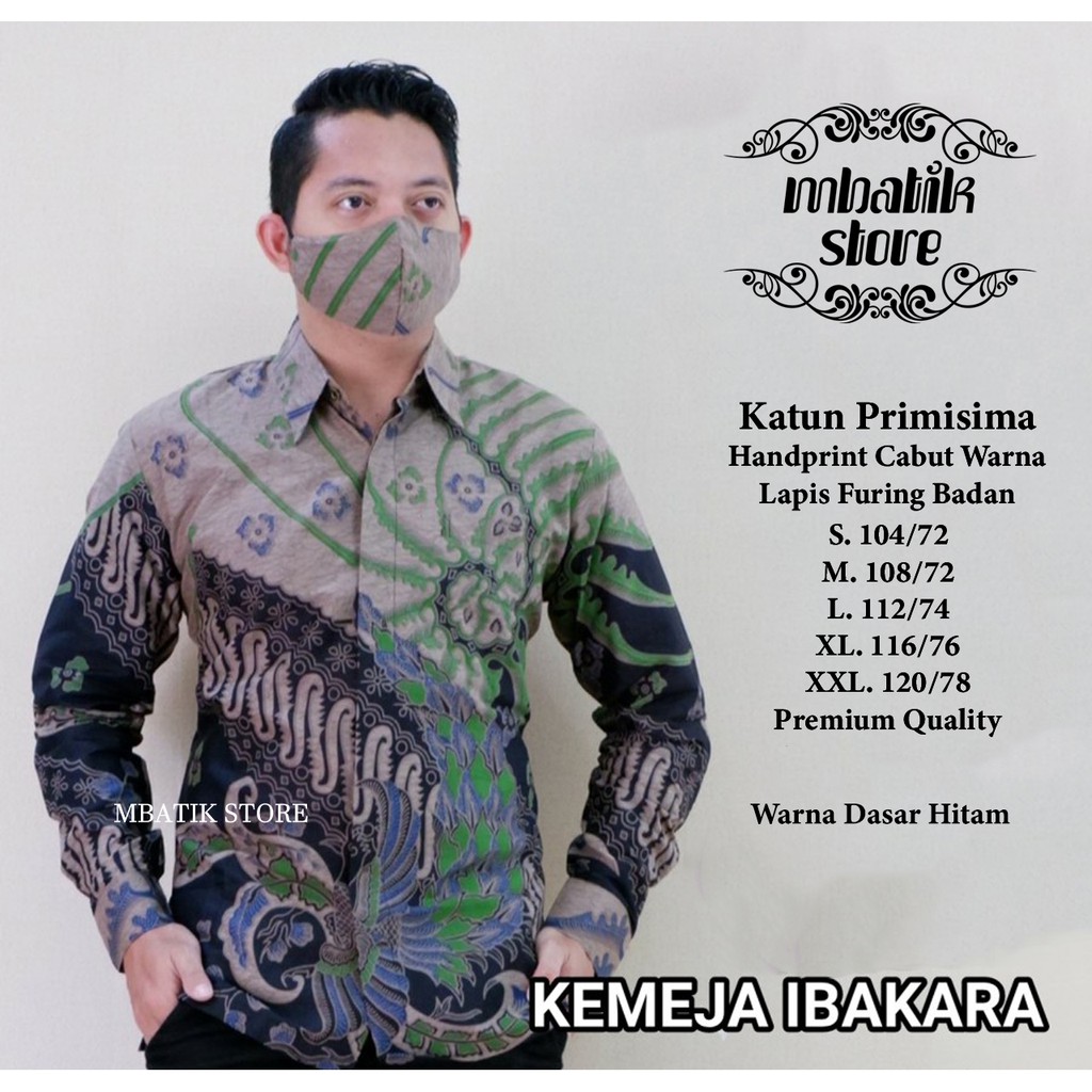 Ibakara Kemeja Batik Pria Panjang Full Furing by Mbatik Store