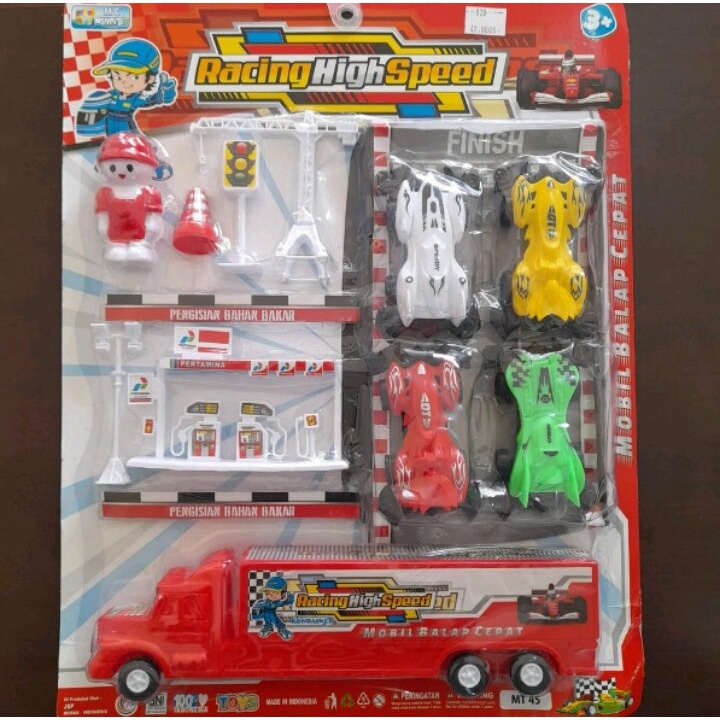 Mainan Mobil Box Panjang Plus Tamia Set Besar / Mainan Anak Mobil Truk Box Panjang Plus Tamiya / Mai