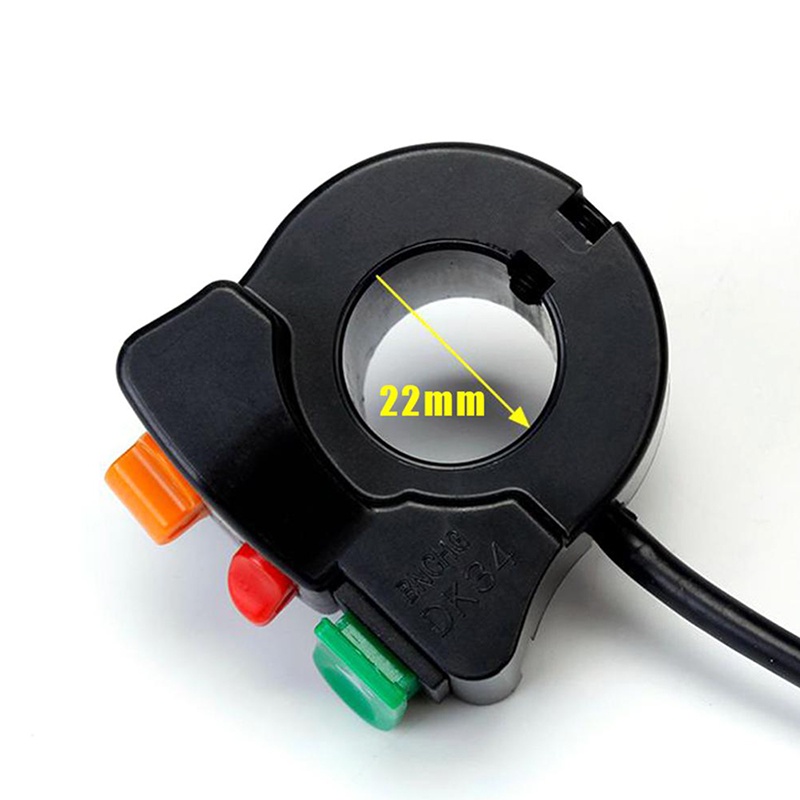 {LUCKID}Motorcycle 7/8 Handlebar Horn Turn Signal Head Light Beam Kill Switch