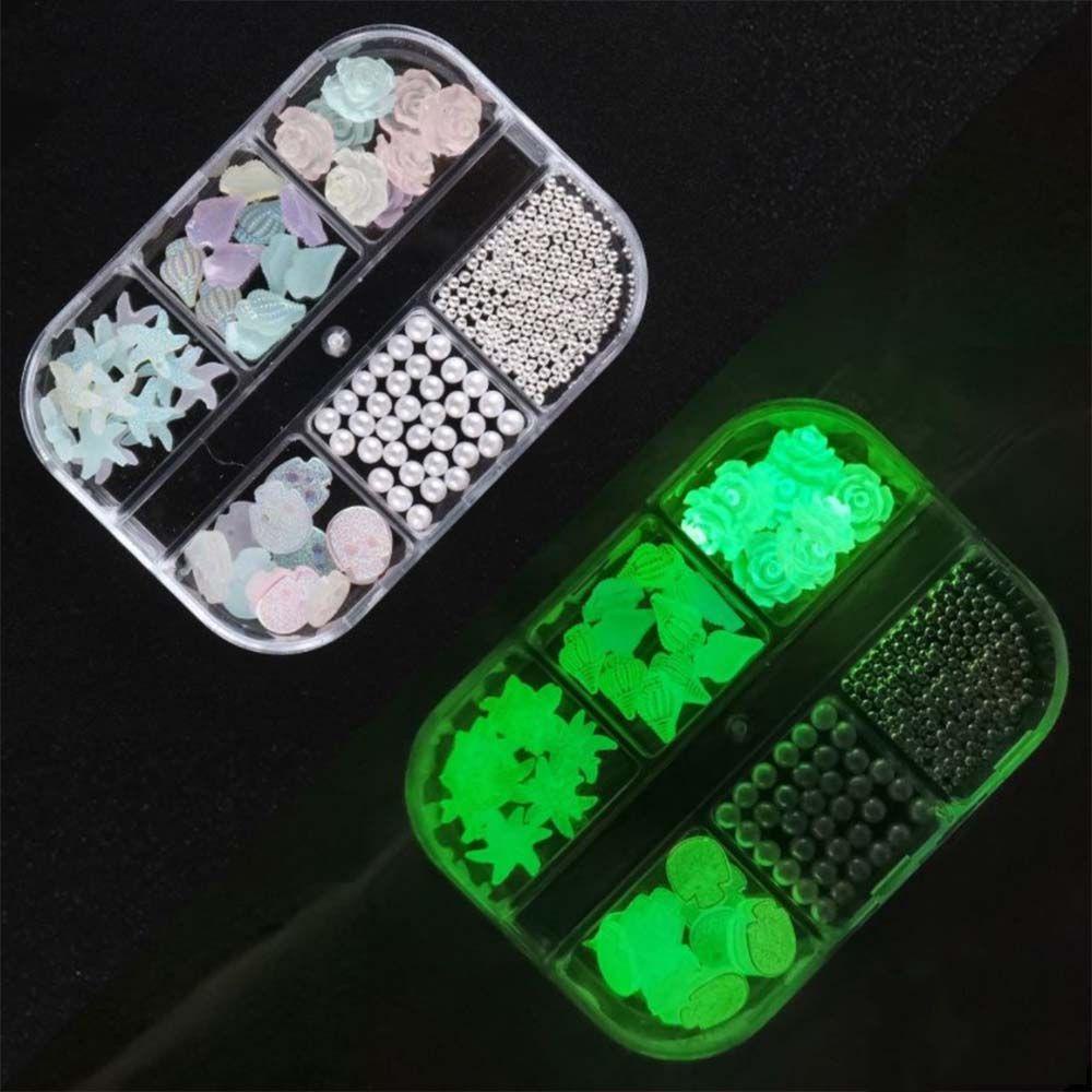 Mxbeauty Camellia Set Perhiasan Kuku DIY Fashion Dekorasi Kuku Bintang Laut Halloween Neon Hiasan Kuku