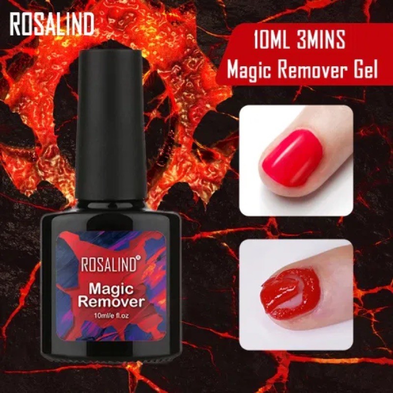 MAGIC REMOVER GEL ROSALIND 15ml Rosalind Magic Remover Penghapus Nail Gel / Remover Kutek Gel / Penghapus Kutek Gel/ remover kutek gel instant instan aseton gel