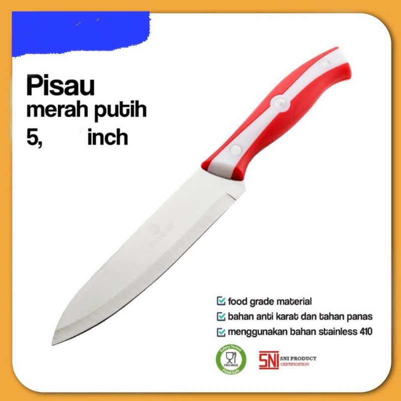 PISAU DAPUR KOMODO STAINLESS STEEL KNIFE PISO POTONG SAYUR MASAK