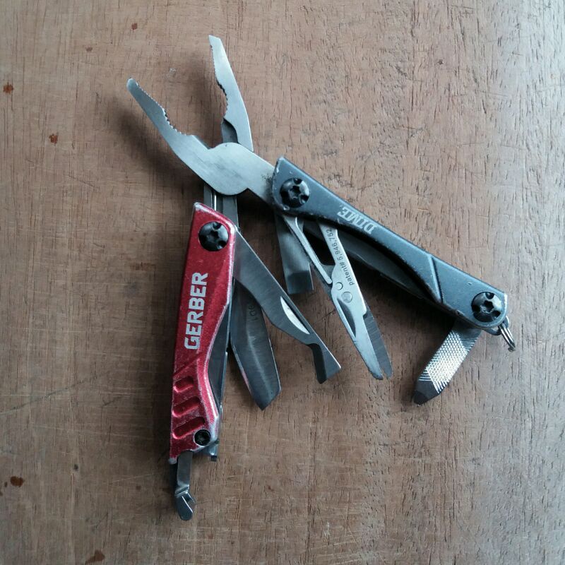 Gerber Dime Multi Tools Mini Key Ring Size Pisau Lipat EDC Second Original