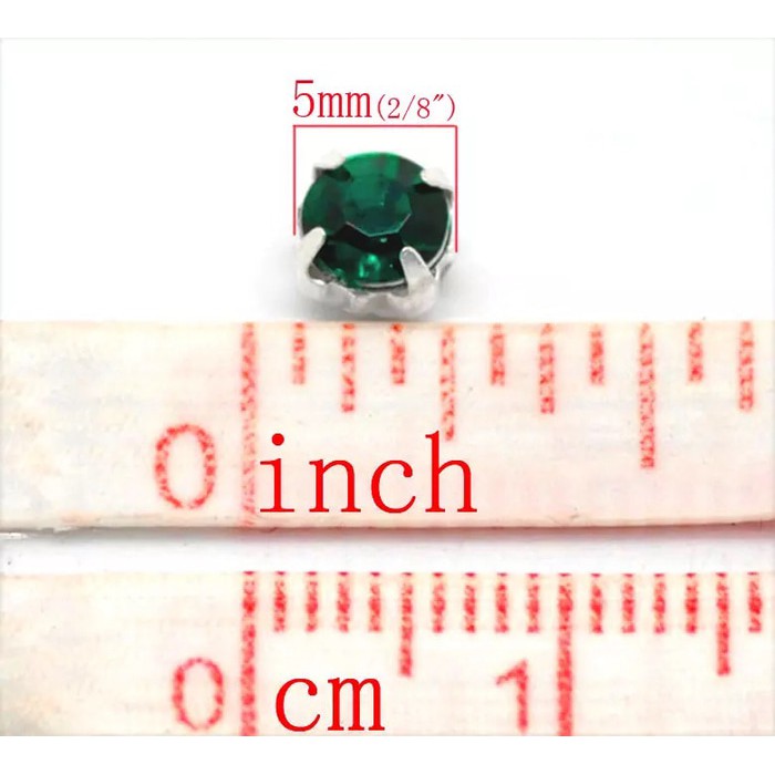 ISI 50PC MANIK MOTE AKRILIK ZIRCON 5MM BAHAN KERAJINAN TANGAN DIY CRAFT