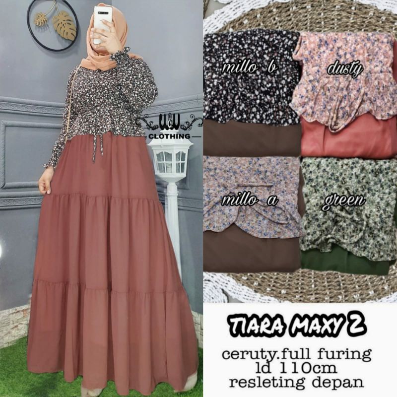 Tiara maxy 2 by w&w fashion abaya turkey 776 by mega store baju wanita murah