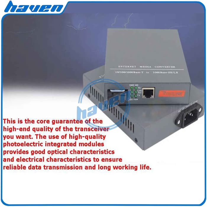 1 pair gigabit fiber optic converter - FO Converter rj45 single mode