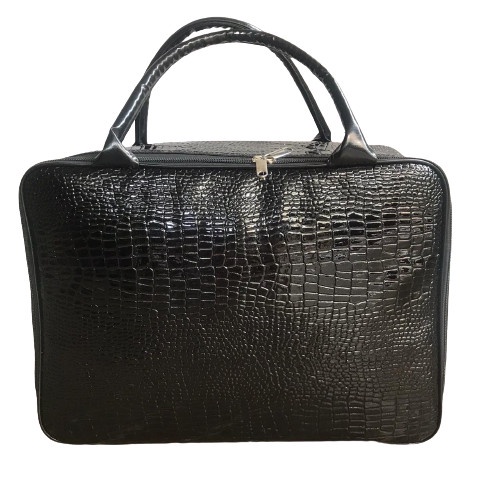 tas PAKAIAN KULIT BAHAN CROCO SIZE BESAR PREMIUM - Hitam A4X1 bayar ditempat tas traveling lipat mur