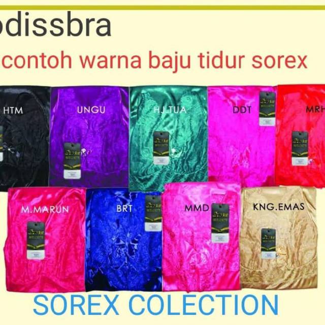 SOREX Baju Tidur Satin BT 7001 Premium Satin Terbaru