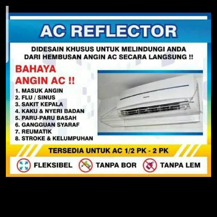 Penahan Hembusan Ac / Akrilik Ac / Talang Ac Material Acrylic Acrilic
