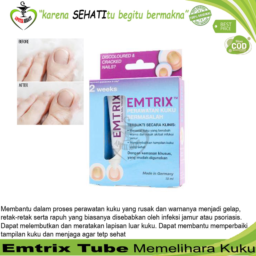 Emtrix Original Jamur Kuku Gel 10ml Obat Perawatan Kuku Yang Rusak