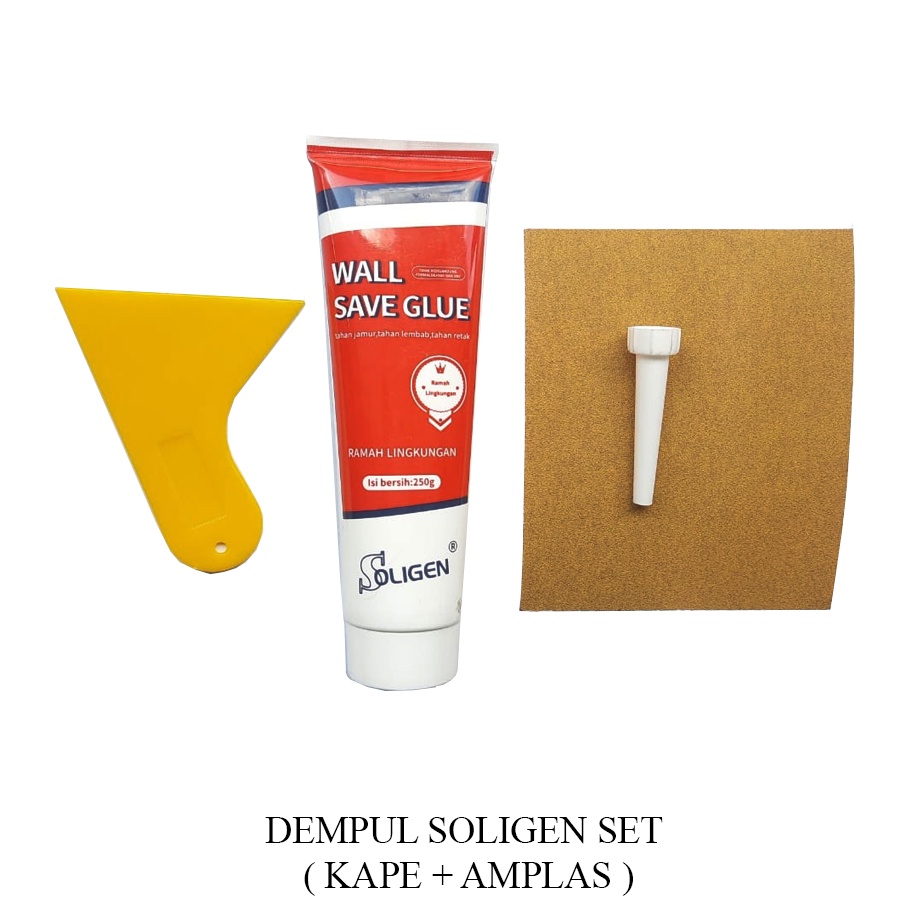 Dempul Pasta Penambal Dinding Soligen.