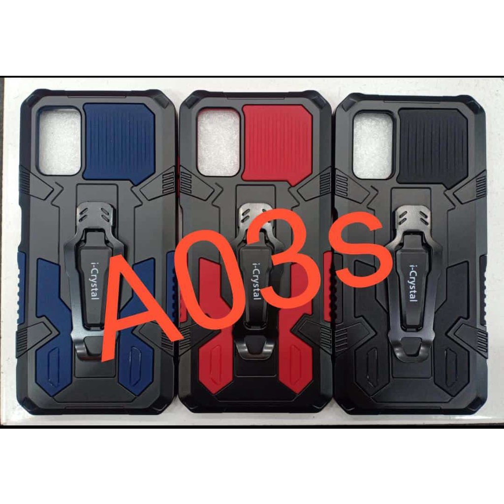 Case i-Crystal Robot Style Samsung A03S - Hardcase Samsung A03S Standing View Cover
