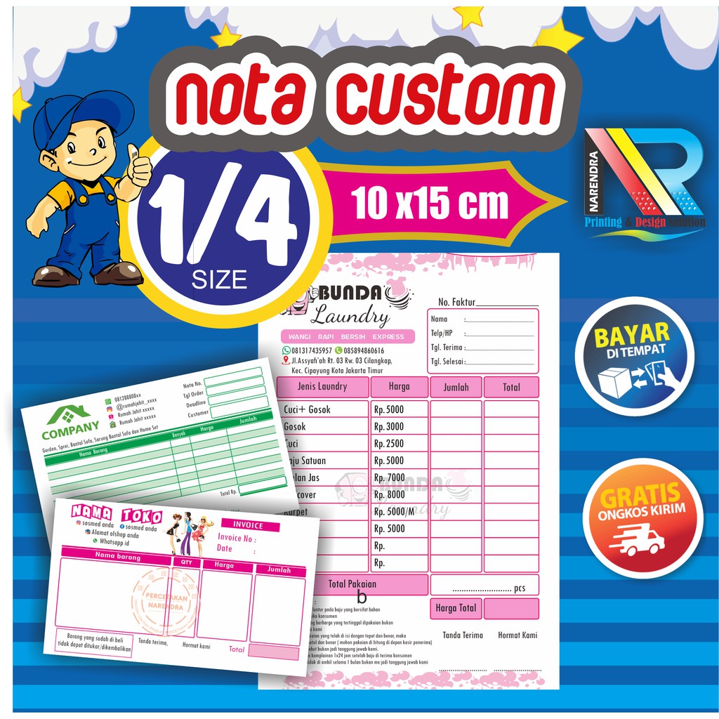 Jual Cetak Nota Custom Ply Satuan Ukuran Standar Isi Set Nota My Xxx Hot Girl 2402