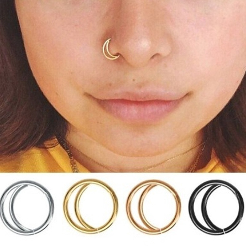 1pc Moon Nose Ring Hoop Indian Nose Ring Septum Ring Nose Jewelry