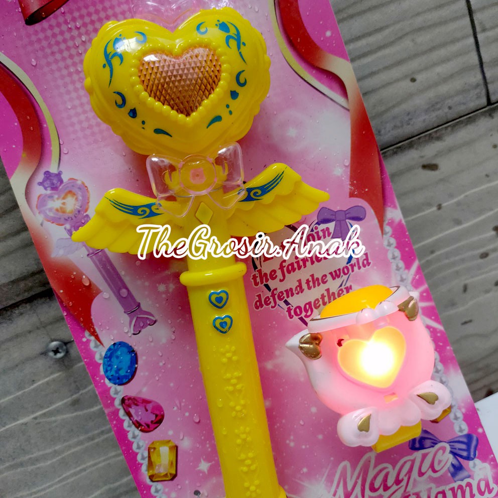 Princess Magic Wand Mainan Tongkat Gelang Peri Fairy Lampu Suara