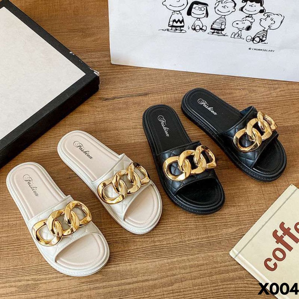 SANDAL WANITA PRAKTIS JALAN SANTAI HARIAN BERMOTIF UWU BAHAN RUBBER IMPORT 004